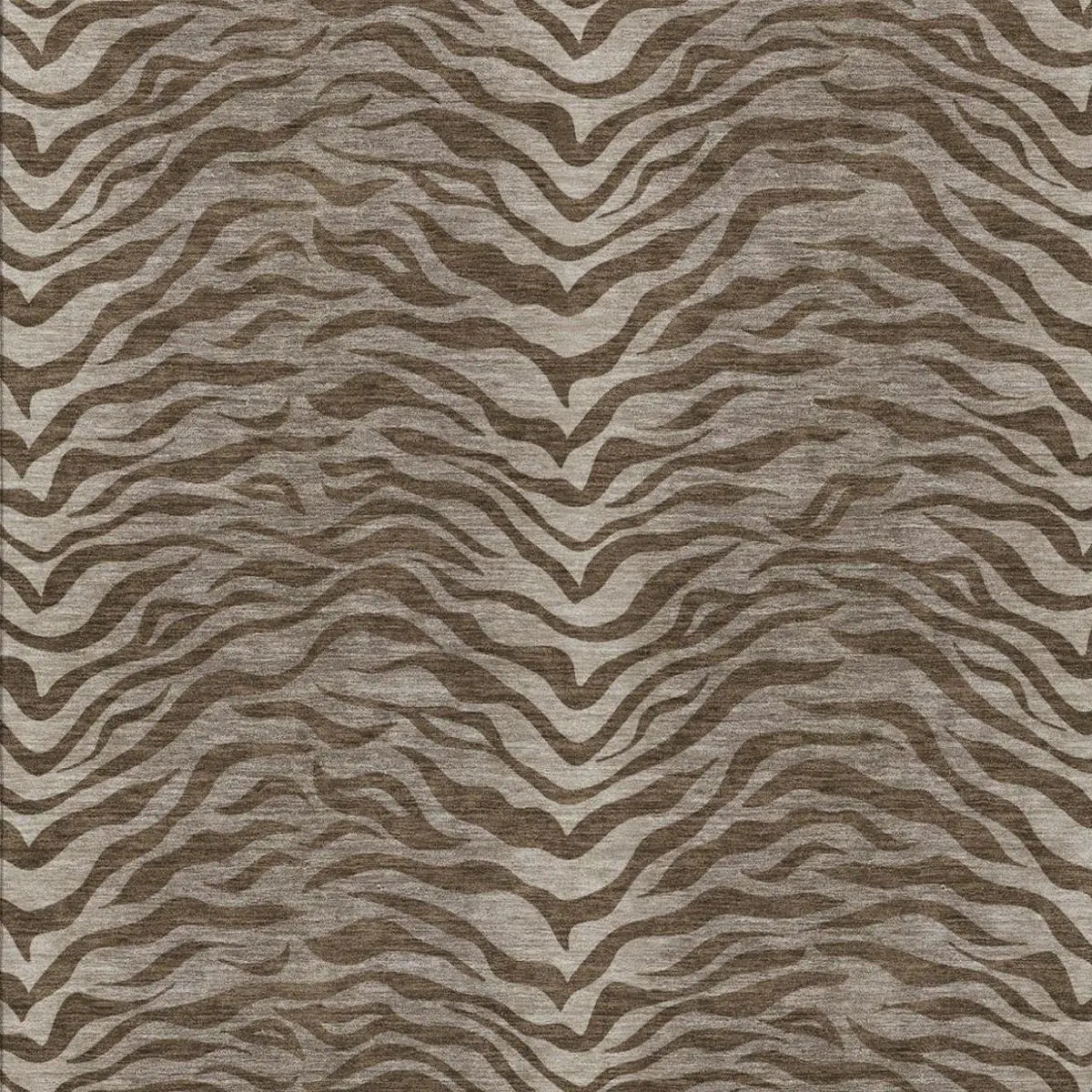 10' X 14' Chocolate And Brown Animal Print Washable Indoor Outdoor Area Rug Homeroots Outdoor