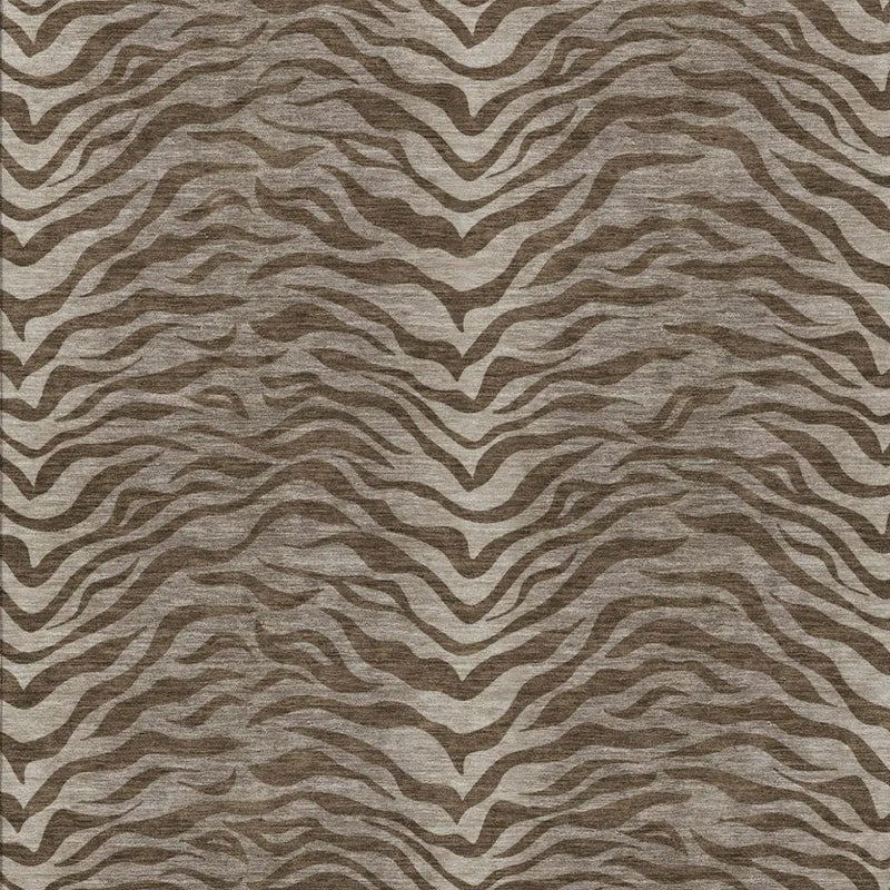 10' X 14' Chocolate And Brown Animal Print Washable Indoor Outdoor Area Rug Homeroots Outdoor