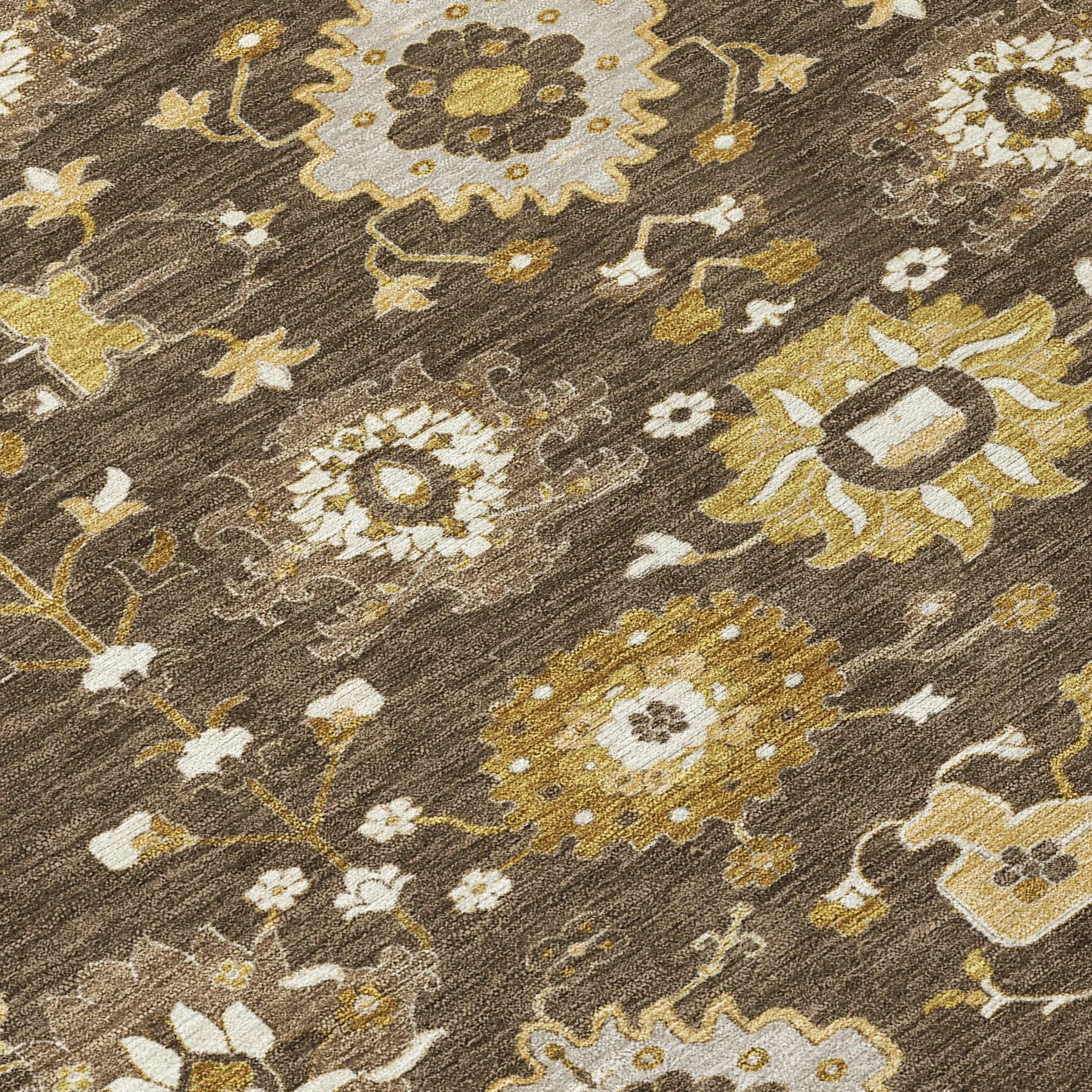 10' X 14' Chocolate And Brown Geometric Washable Indoor Outdoor Area Rug Homeroots Outdoor