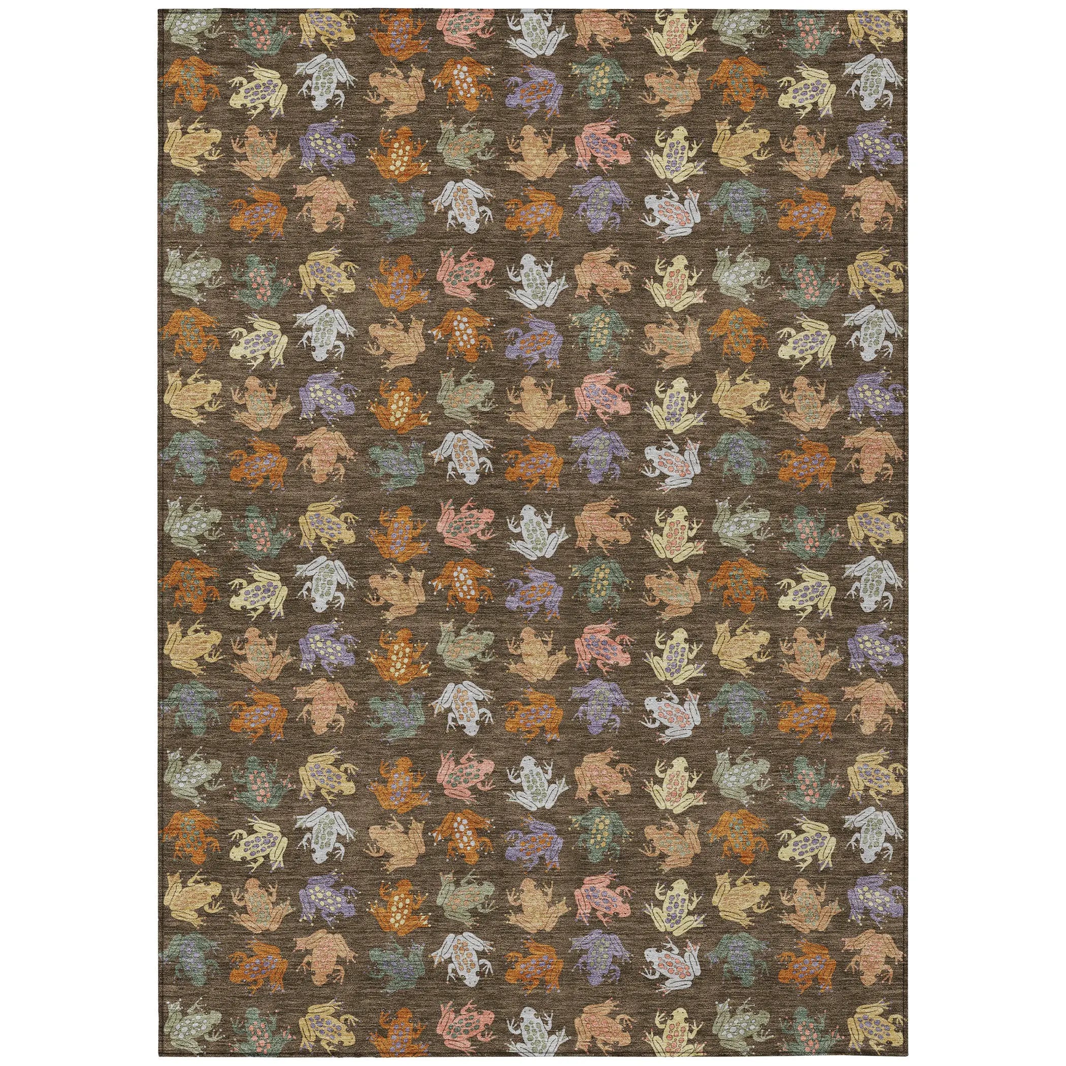10' X 14' Chocolate And Brown Geometric Washable Indoor Outdoor Area Rug Homeroots Outdoor