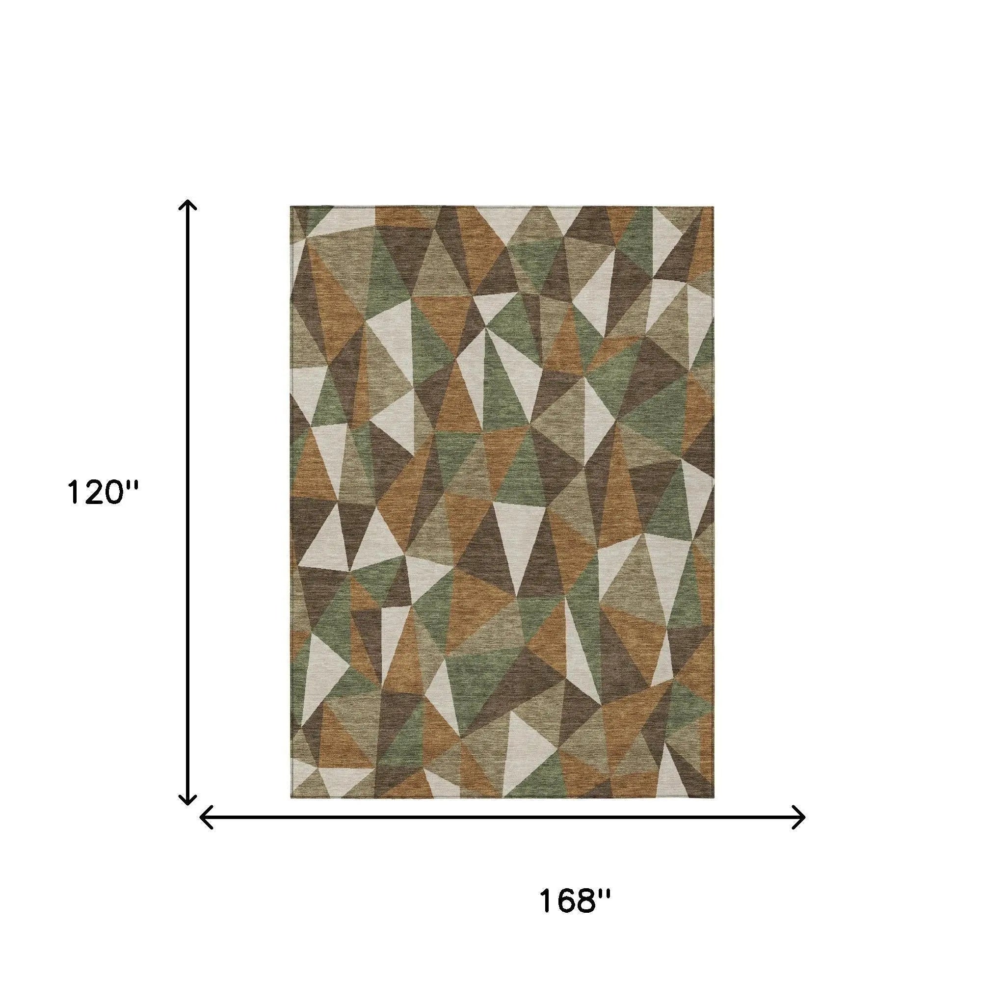 10' X 14' Chocolate And Brown Geometric Washable Indoor Outdoor Area Rug Homeroots Outdoor