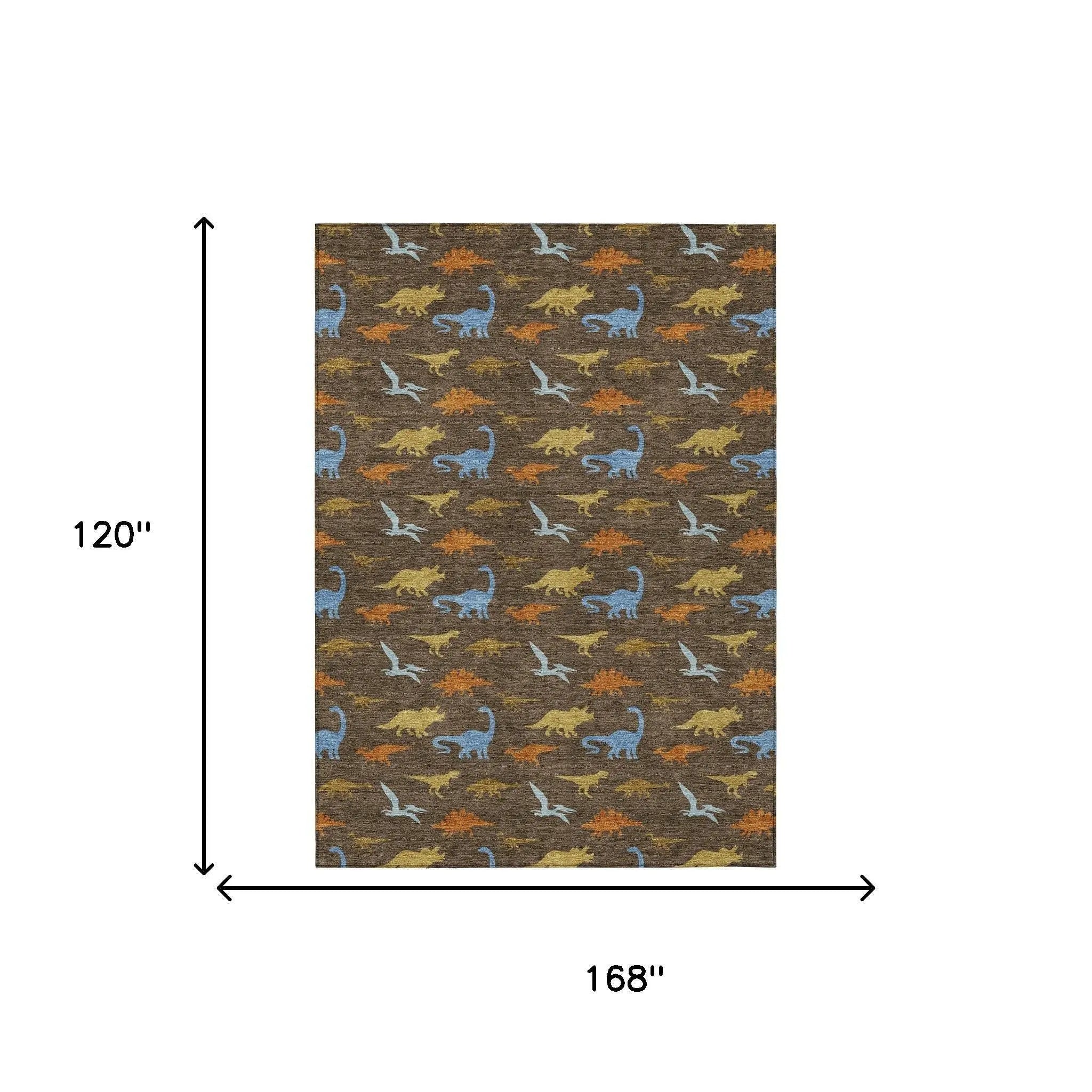 10' X 14' Chocolate And Brown Geometric Washable Indoor Outdoor Area Rug Homeroots Outdoor