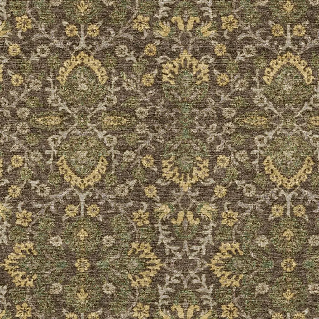 10' X 14' Chocolate And Brown Geometric Washable Indoor Outdoor Area Rug Homeroots Outdoor