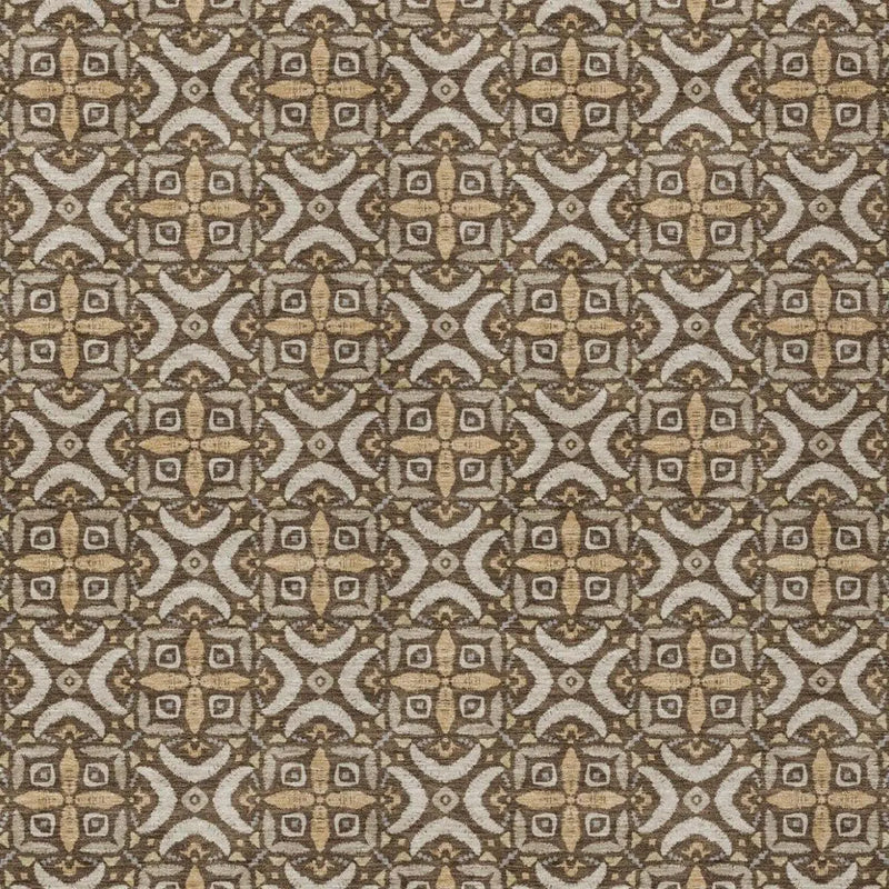 10' X 14' Chocolate And Brown Geometric Washable Indoor Outdoor Area Rug Homeroots Outdoor