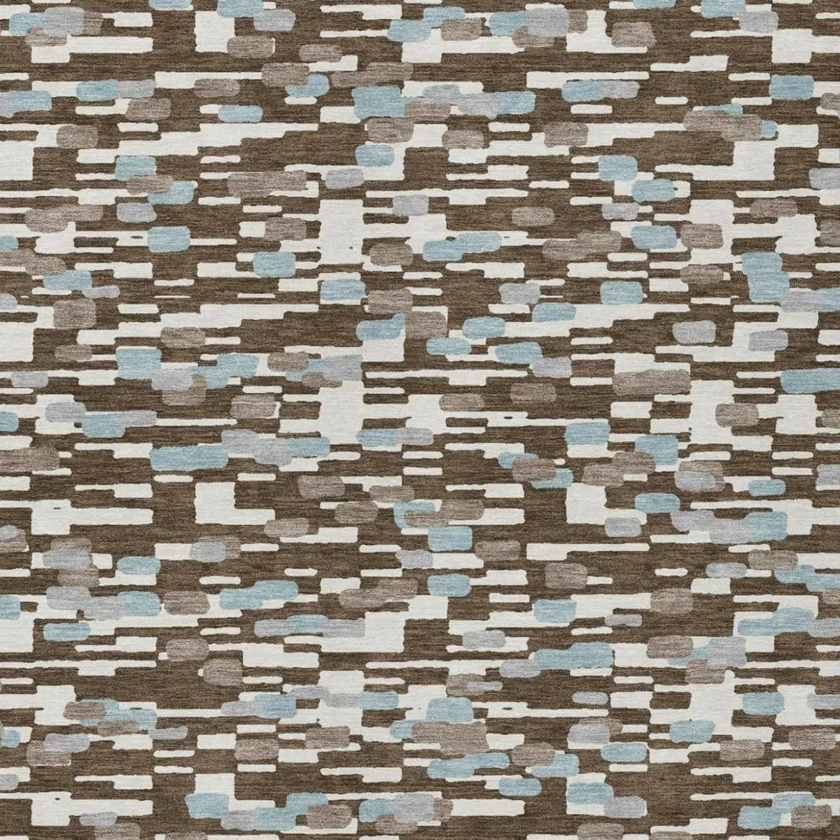10' X 14' Chocolate And Brown Geometric Washable Indoor Outdoor Area Rug Homeroots Outdoor