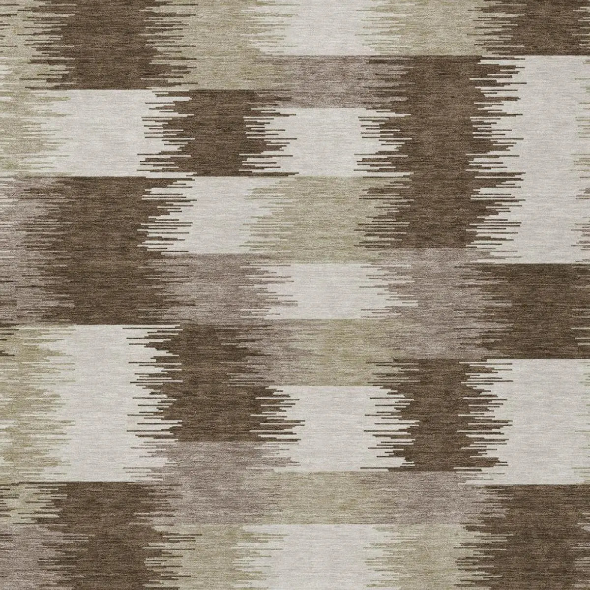 10' X 14' Chocolate And Brown Geometric Washable Indoor Outdoor Area Rug Homeroots Outdoor