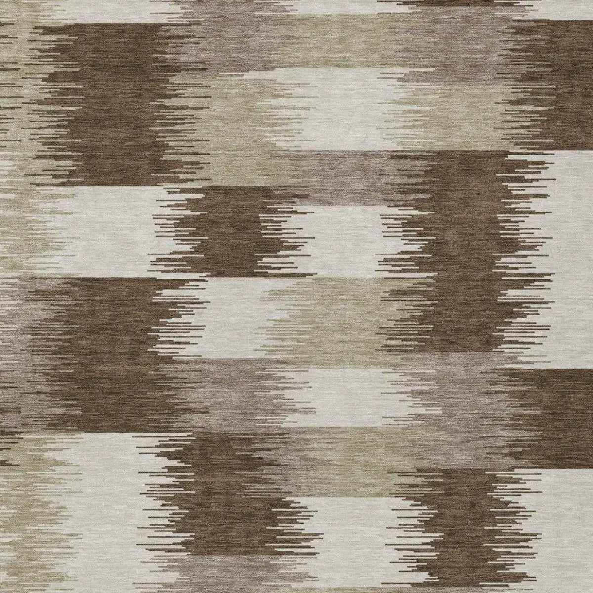 10' X 14' Chocolate And Brown Geometric Washable Indoor Outdoor Area Rug Homeroots Outdoor