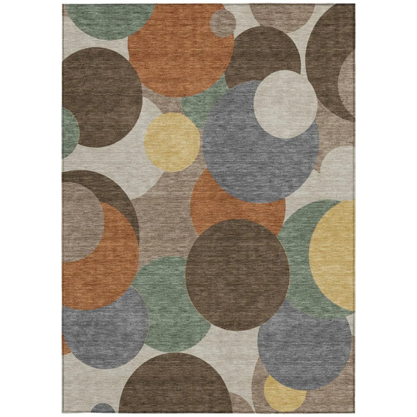 10' X 14' Chocolate And Brown Geometric Washable Indoor Outdoor Area Rug Homeroots Outdoor