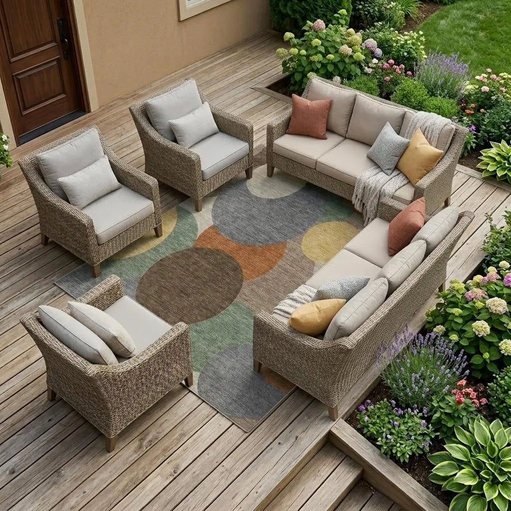 10' X 14' Chocolate And Brown Geometric Washable Indoor Outdoor Area Rug Homeroots Outdoor