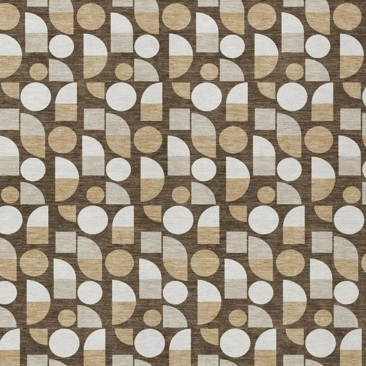 10' X 14' Chocolate And Brown Geometric Washable Indoor Outdoor Area Rug Homeroots Outdoor