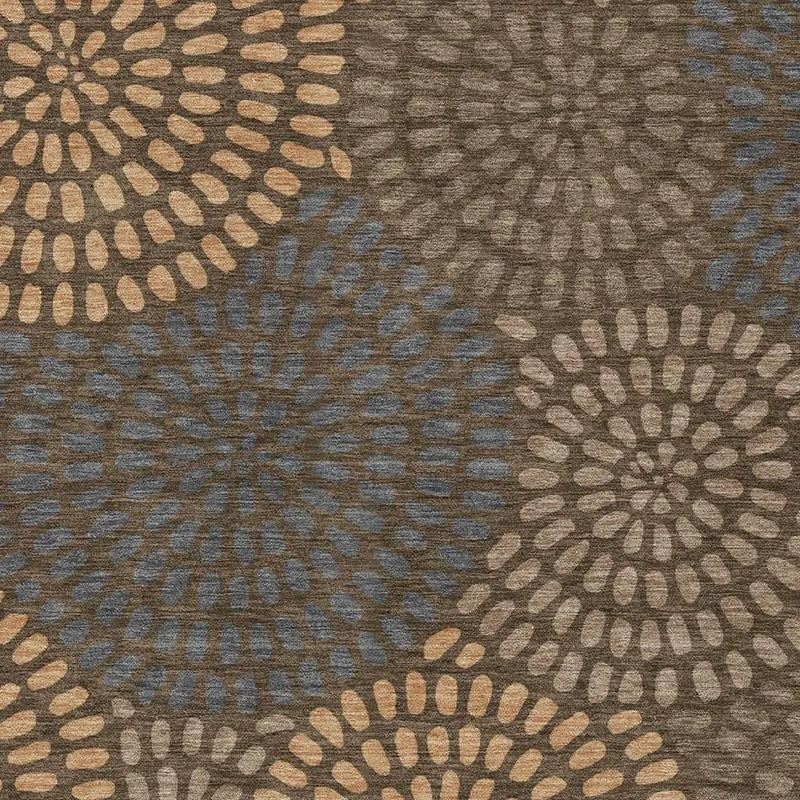 10' X 14' Chocolate And Brown Geometric Washable Indoor Outdoor Area Rug Homeroots Outdoor
