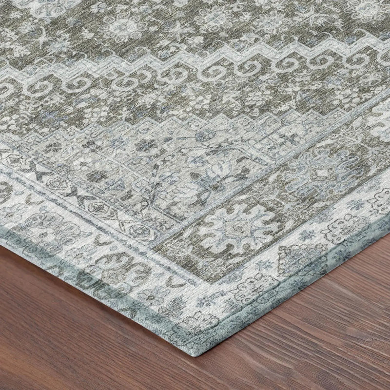 10' X 14' Chocolate And Brown Oriental Washable Indoor Outdoor Area Rug Homeroots Outdoor