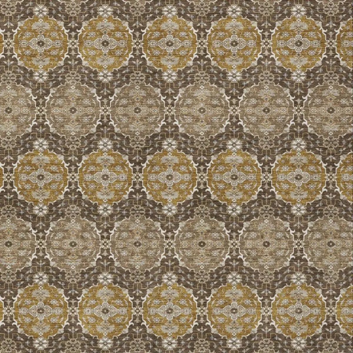 10' X 14' Chocolate And Brown Striped Washable Indoor Outdoor Area Rug Homeroots Outdoor