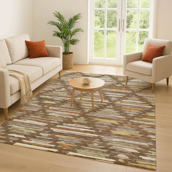 10' X 14' Chocolate And Gray Southwestern Washable Indoor Outdoor Area Rug Homeroots Outdoor