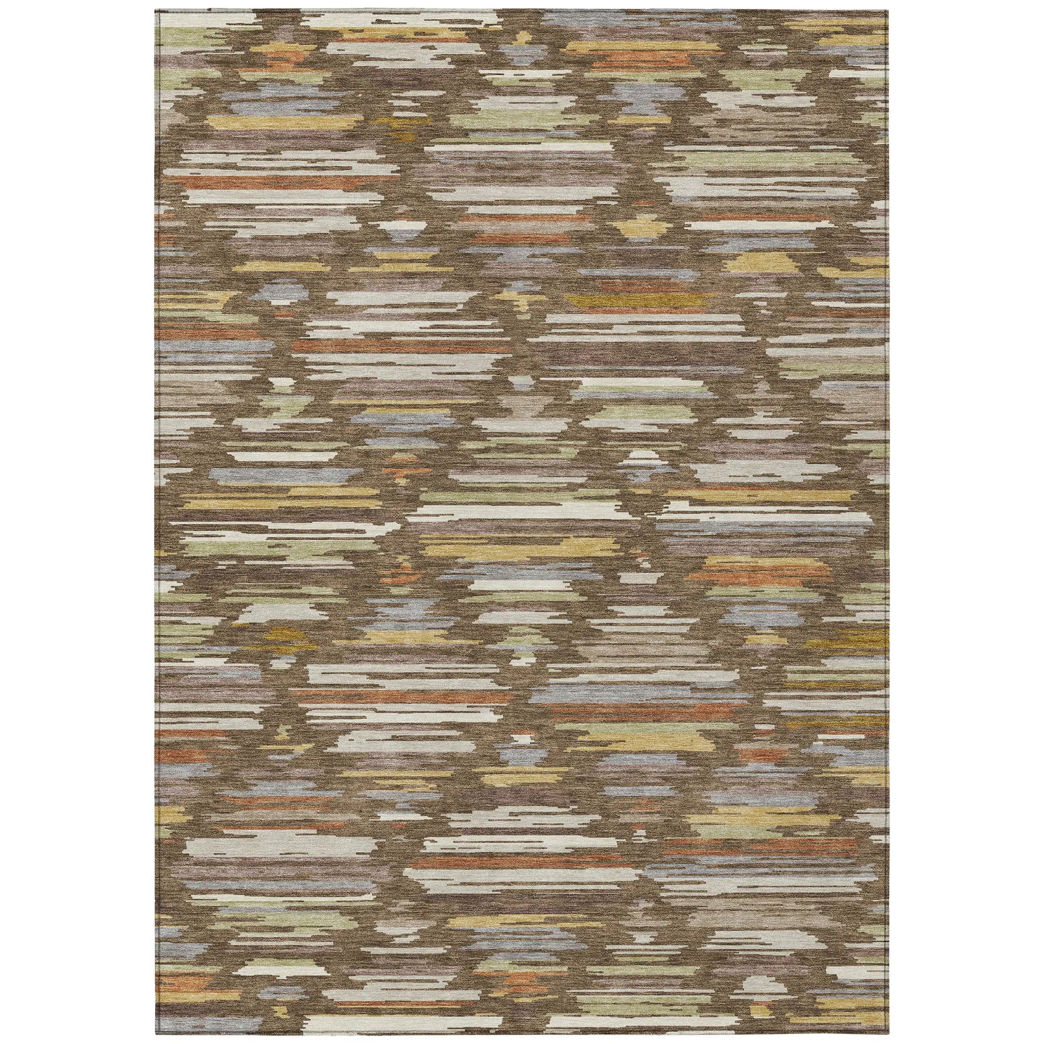 10' X 14' Chocolate And Gray Southwestern Washable Indoor Outdoor Area Rug Homeroots Outdoor