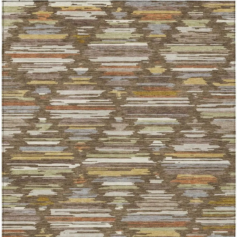 10' X 14' Chocolate And Gray Southwestern Washable Indoor Outdoor Area Rug Homeroots Outdoor