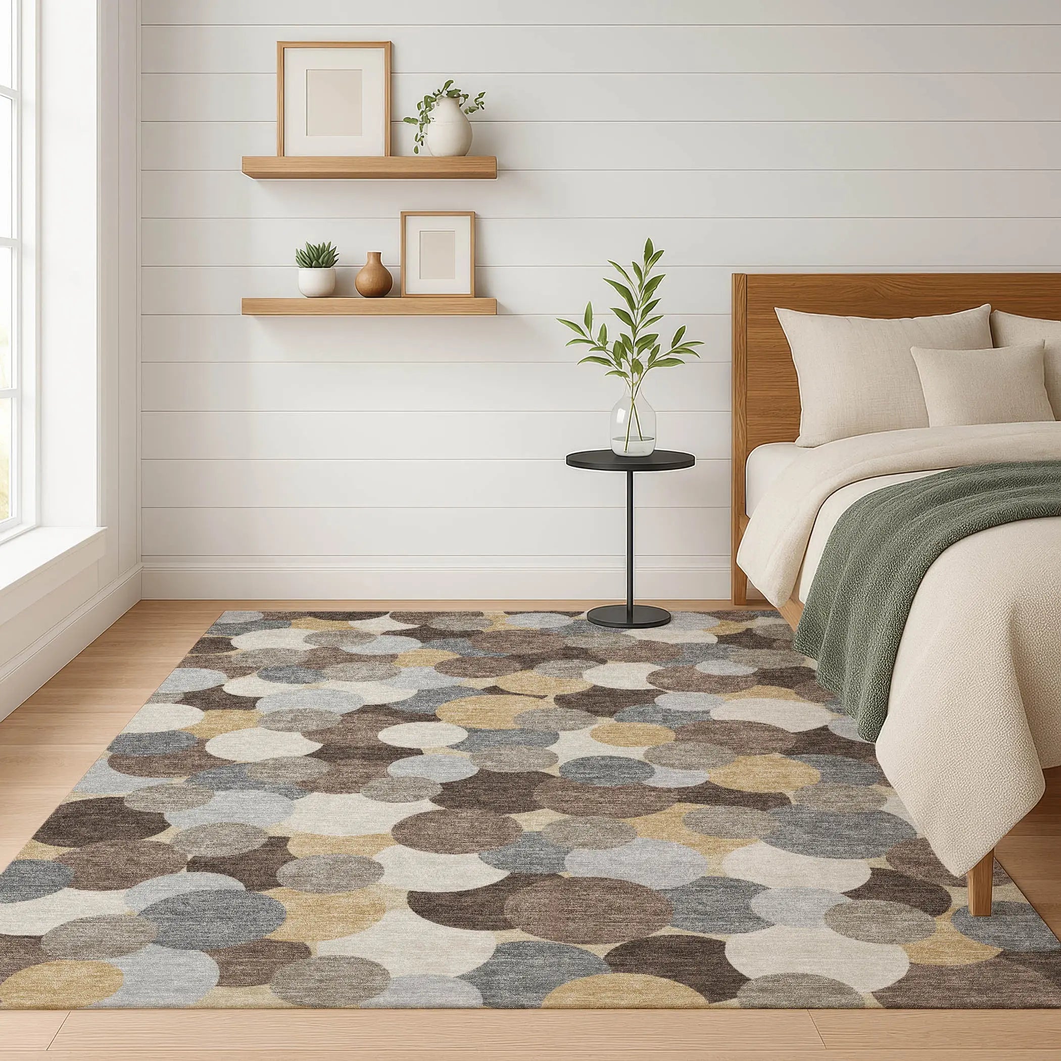 10' X 14' Chocolate And Ivory Geometric Washable Indoor Outdoor Area Rug Homeroots Outdoor