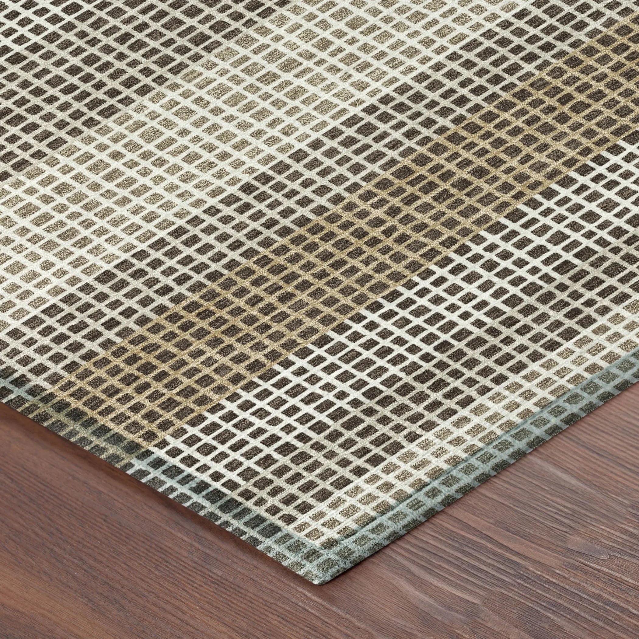 10' X 14' Chocolate And Ivory Striped Washable Indoor Outdoor Area Rug Homeroots Outdoor