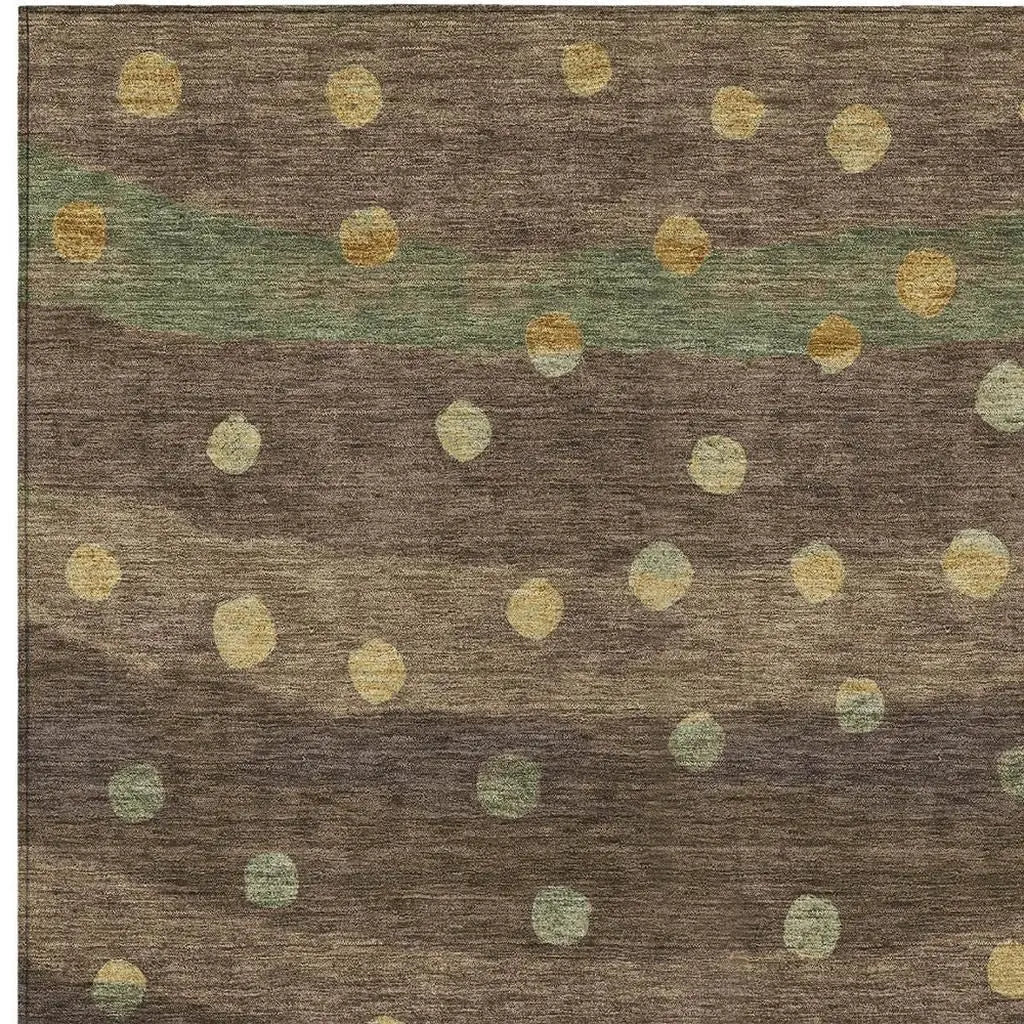 10' X 14' Chocolate And Navy Blue Striped Washable Indoor Outdoor Area Rug Homeroots Outdoor