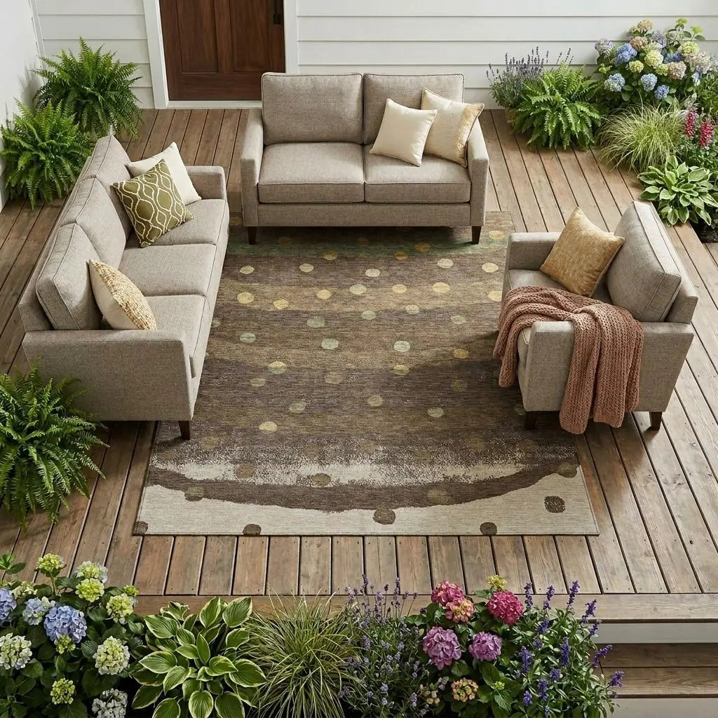 10' X 14' Chocolate And Navy Blue Striped Washable Indoor Outdoor Area Rug Homeroots Outdoor