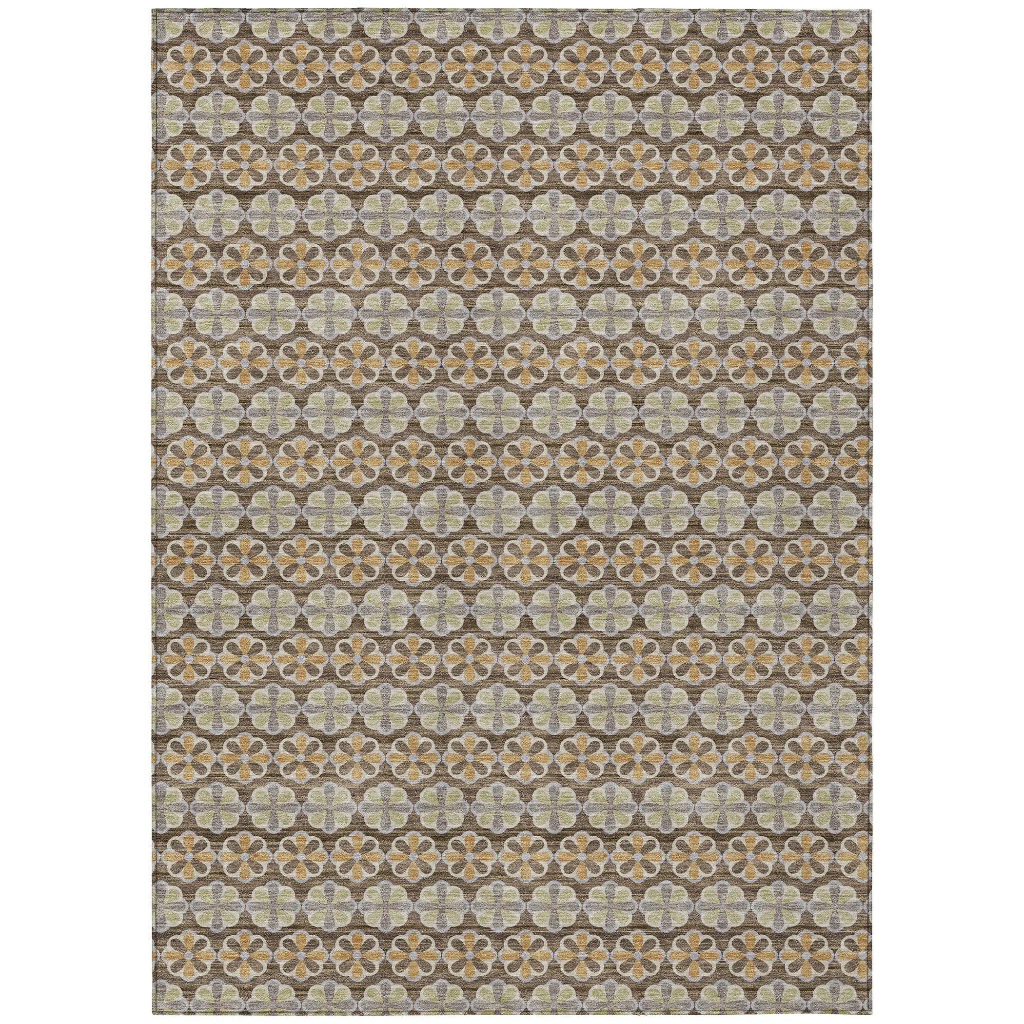 10' X 14' Chocolate And Purple Striped Washable Indoor Outdoor Area Rug Homeroots Outdoor