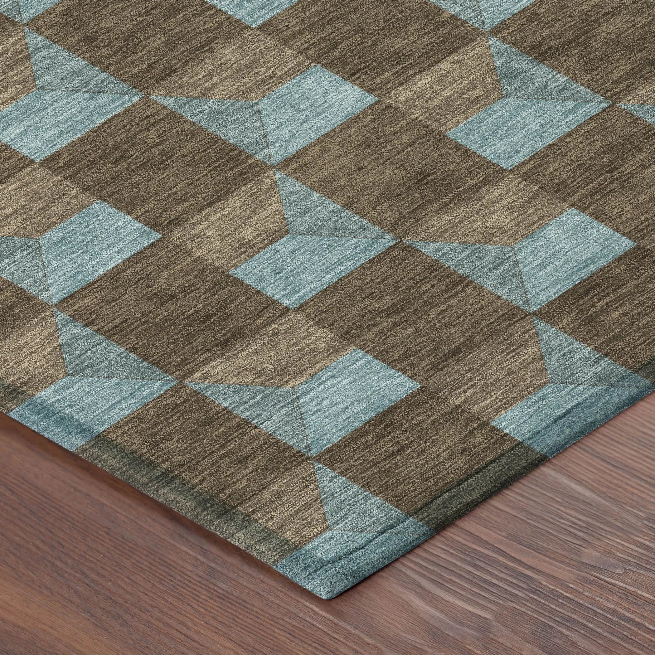 10' X 14' Chocolate And Silver Geometric Washable Indoor Outdoor Area Rug Homeroots Outdoor
