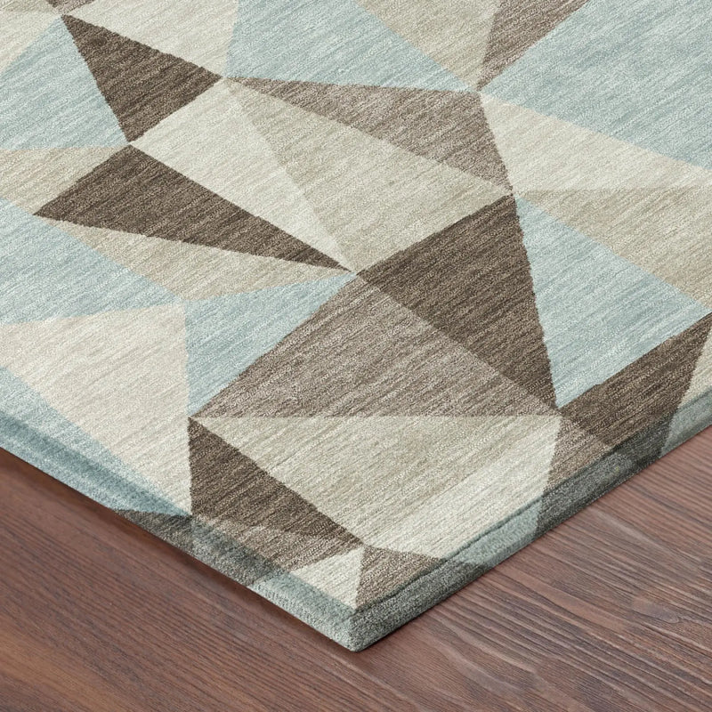 10' X 14' Coffee And Brown Geometric Washable Indoor Outdoor Area Rug Homeroots Outdoor