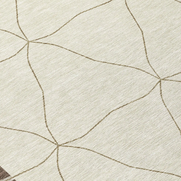 10' X 14' Coffee And Brown Geometric Washable Indoor Outdoor Area Rug Homeroots Outdoor
