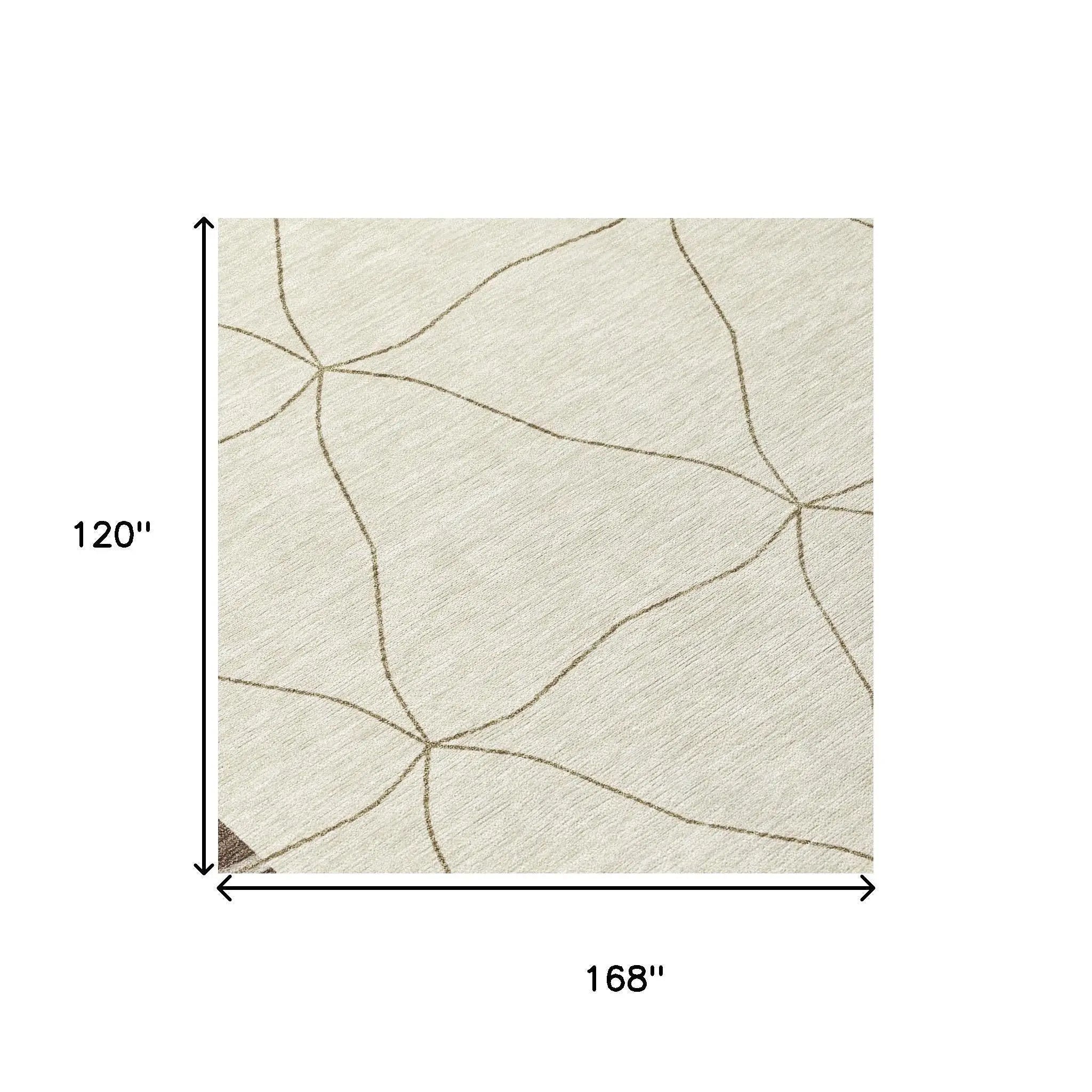 10' X 14' Coffee And Brown Geometric Washable Indoor Outdoor Area Rug Homeroots Outdoor