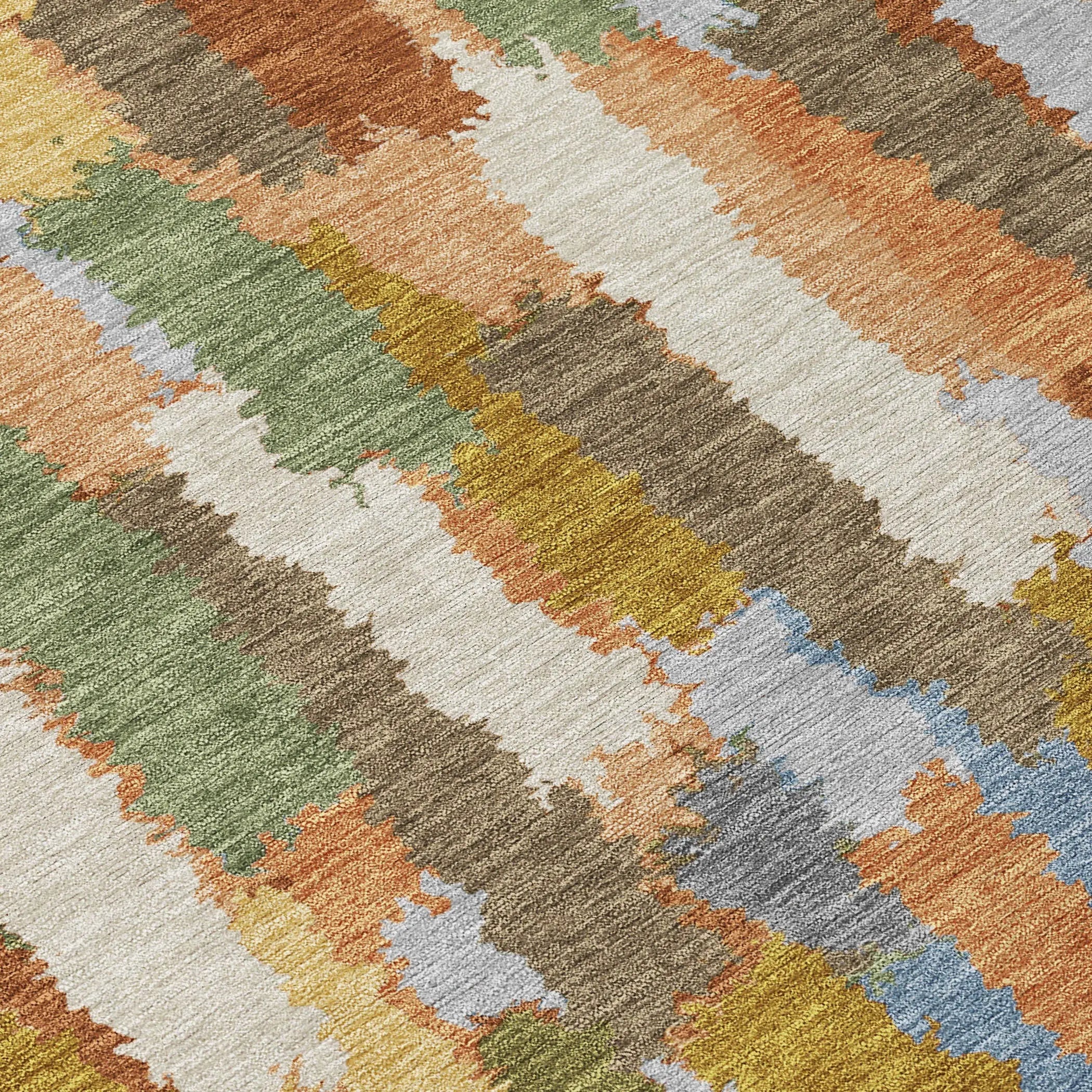 10' X 14' Copper And Chocolate Striped Washable Indoor Outdoor Area Rug Homeroots Outdoor