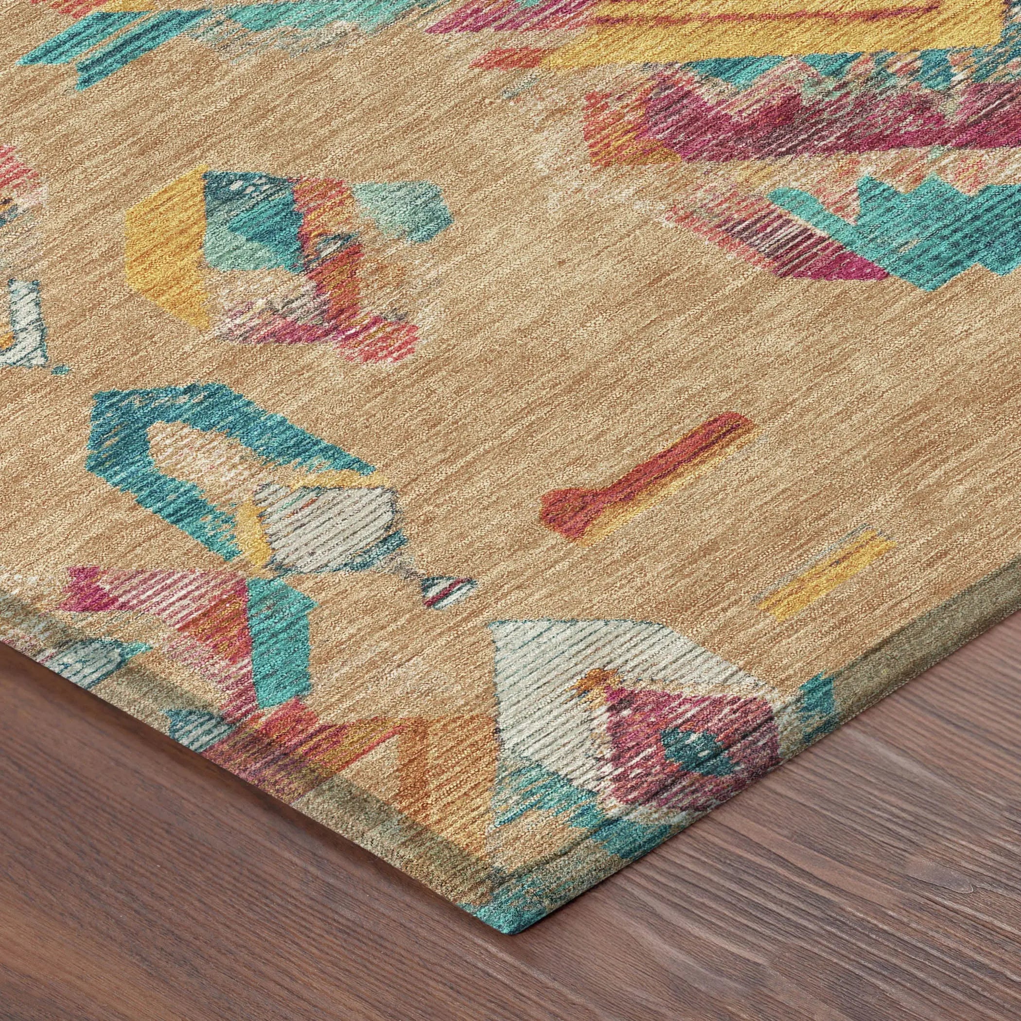 10' X 14' Copper And Ivory Tribal Washable Indoor Outdoor Area Rug Homeroots Outdoor