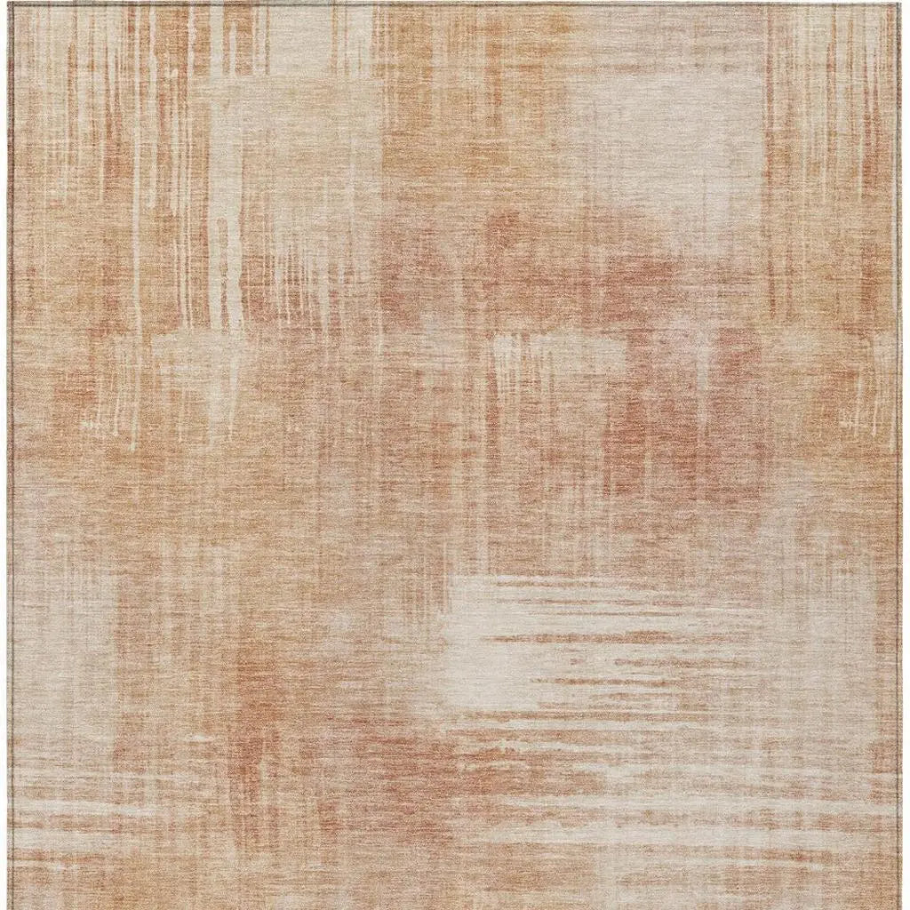10' X 14' Copper And Orange Abstract Washable Indoor Outdoor Area Rug Homeroots Outdoor