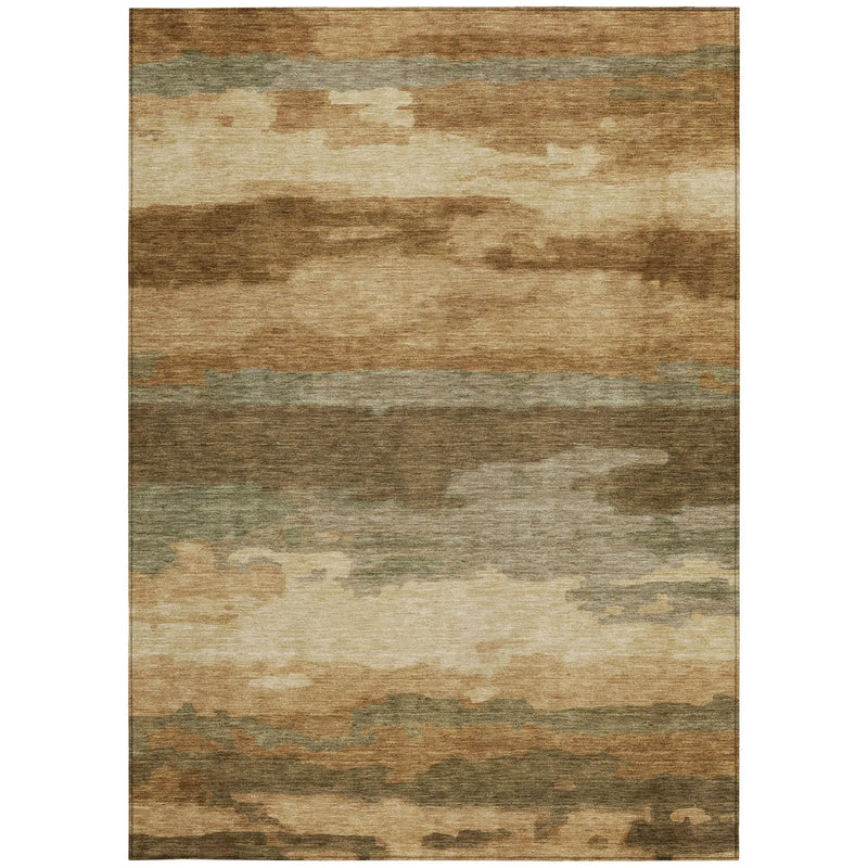 10' X 14' Copper And Orange Abstract Washable Indoor Outdoor Area Rug Homeroots Outdoor