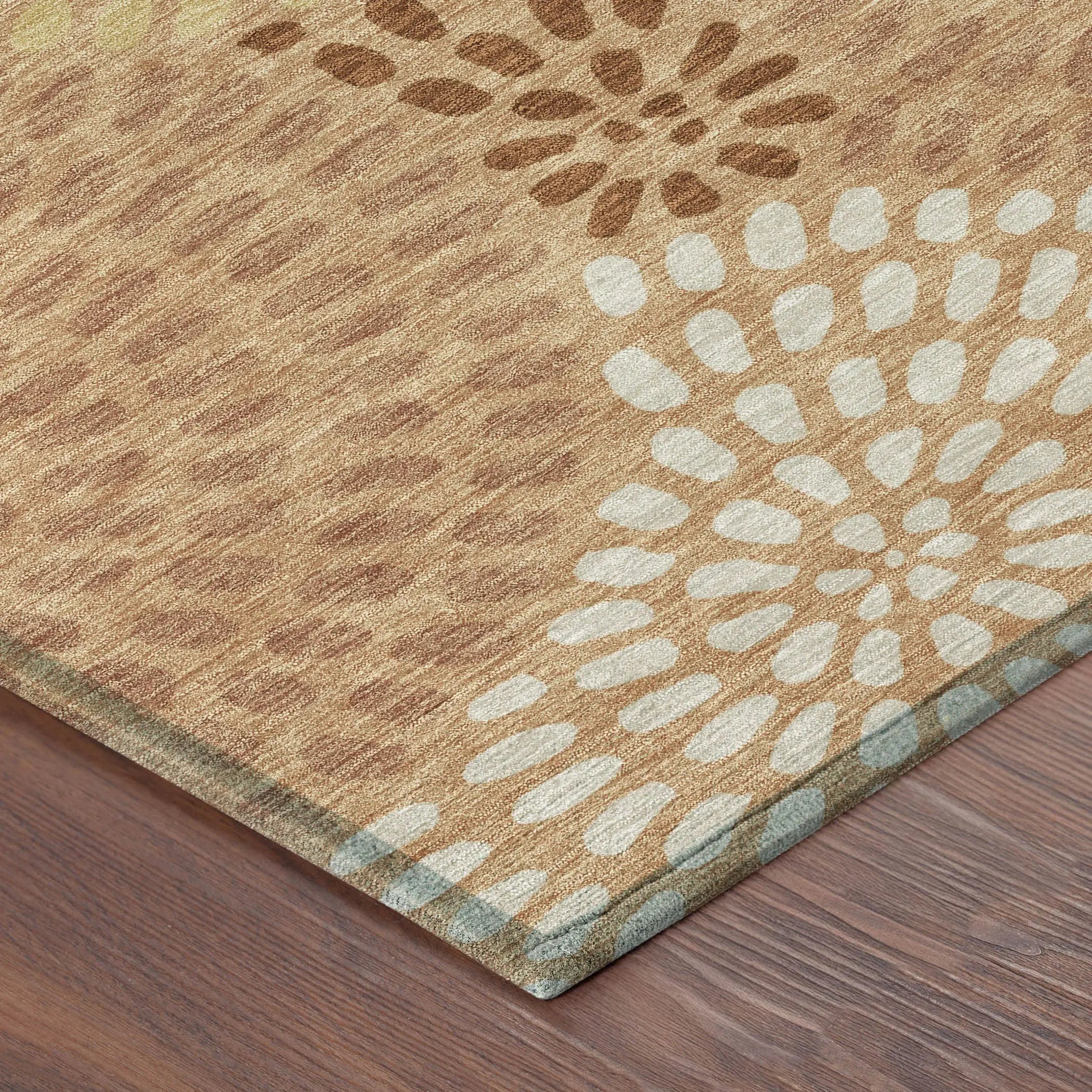 10' X 14' Copper And Orange Geometric Washable Indoor Outdoor Area Rug Homeroots Outdoor