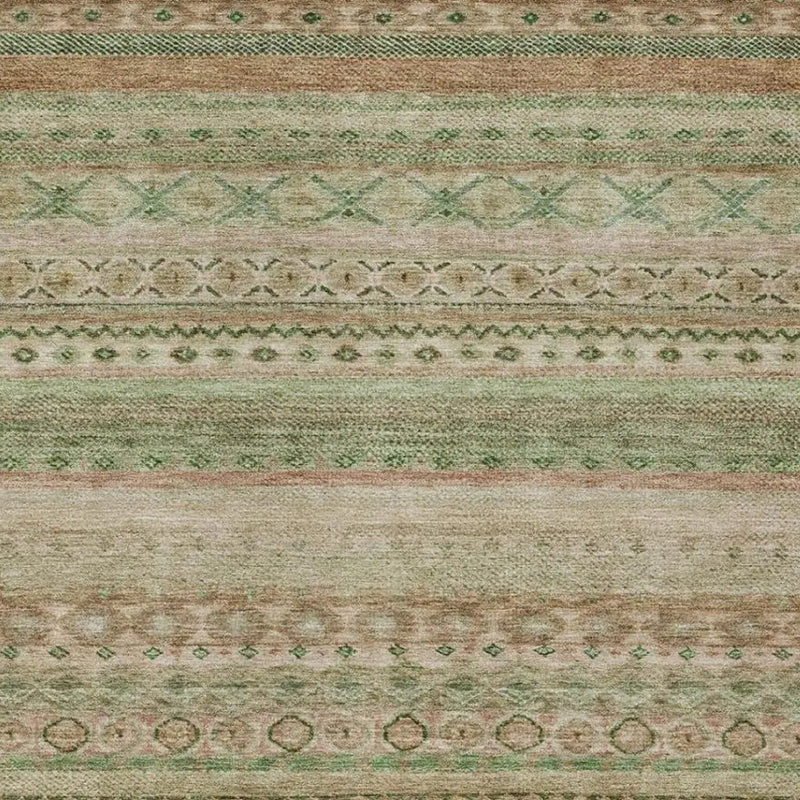 10' X 14' Copper And Orange Striped Washable Indoor Outdoor Area Rug Homeroots Outdoor