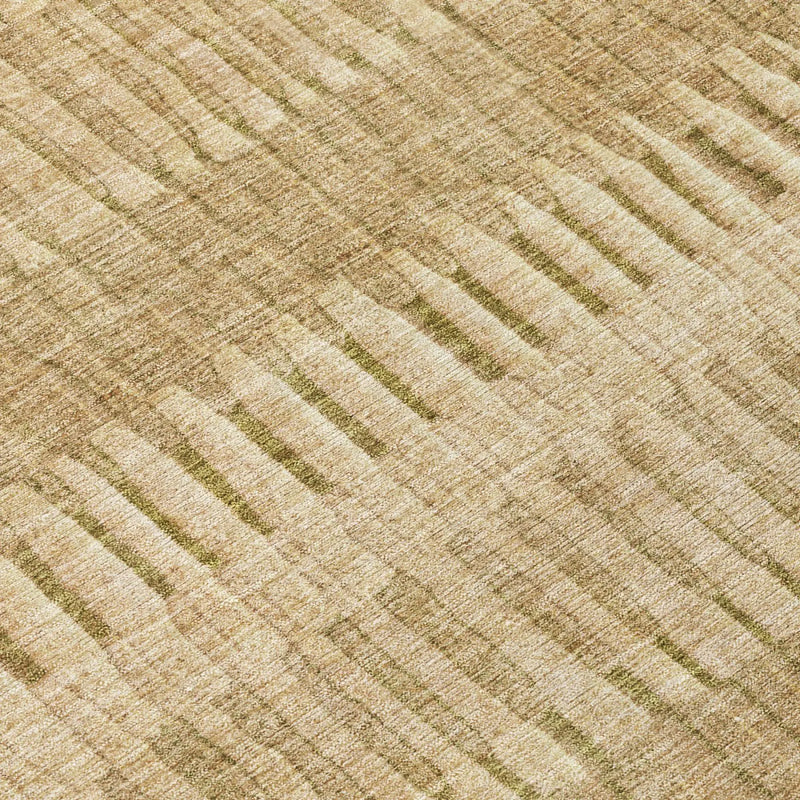 10' X 14' Copper And Orange Striped Washable Indoor Outdoor Area Rug Homeroots Outdoor
