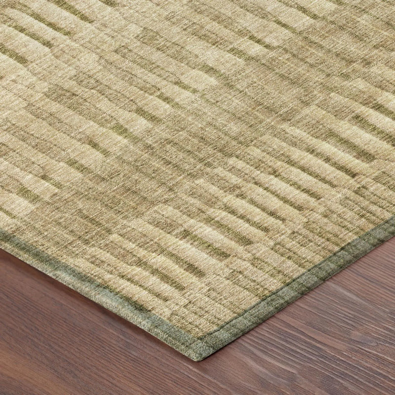 10' X 14' Copper And Orange Striped Washable Indoor Outdoor Area Rug Homeroots Outdoor