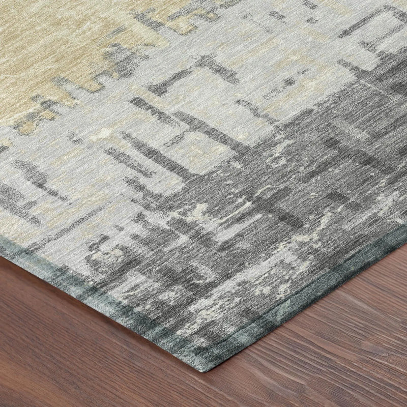 10' X 14' Copper And Orange Striped Washable Indoor Outdoor Area Rug Homeroots Outdoor