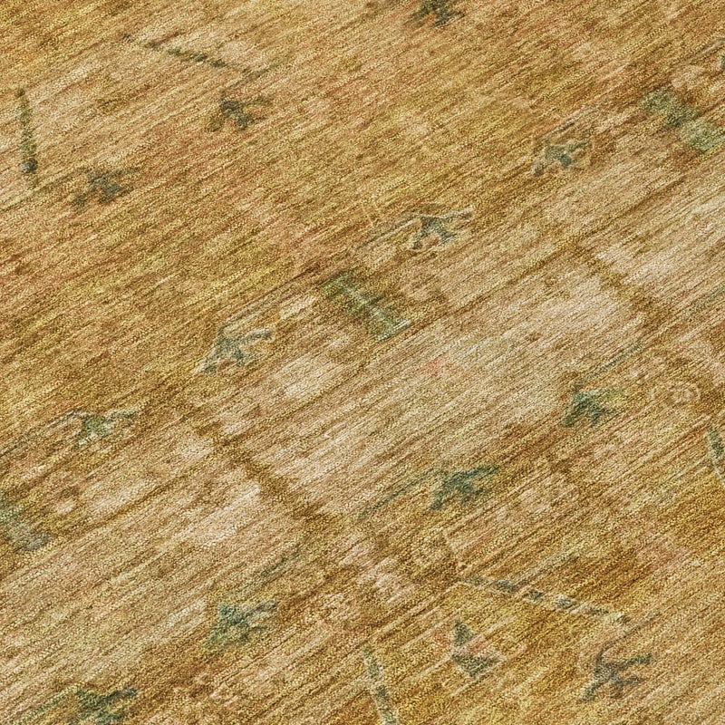 10' X 14' Copper And Orange Tribal Washable Indoor Outdoor Area Rug Homeroots Outdoor
