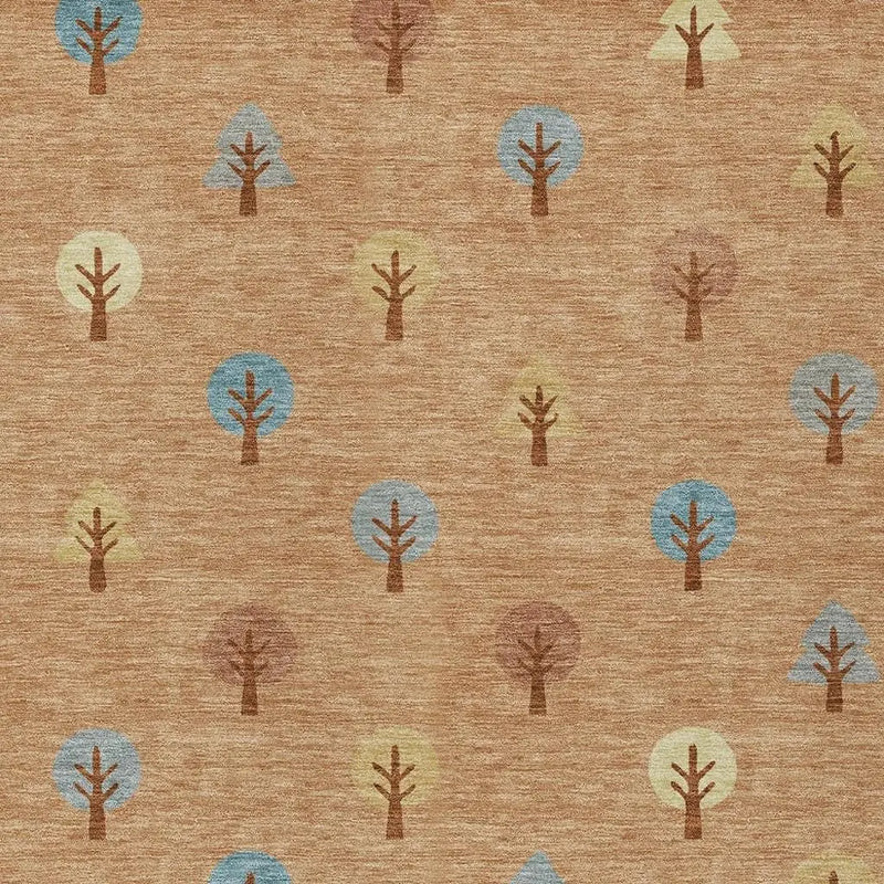 10' X 14' Copper And Teal Blue Geometric Washable Indoor Outdoor Area Rug Homeroots Outdoor