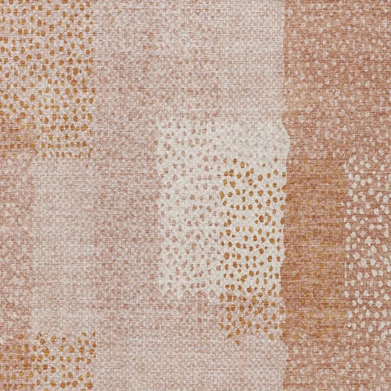 10' X 14' Coral And Orange Abstract Washable Indoor Outdoor Area Rug Homeroots Outdoor
