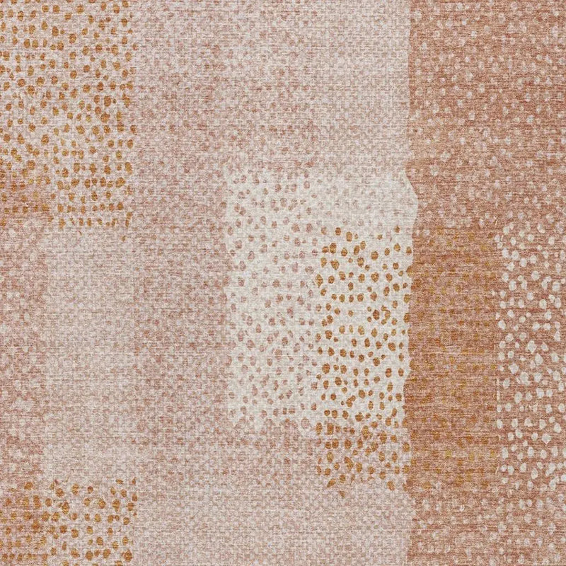 10' X 14' Coral And Orange Abstract Washable Indoor Outdoor Area Rug Homeroots Outdoor