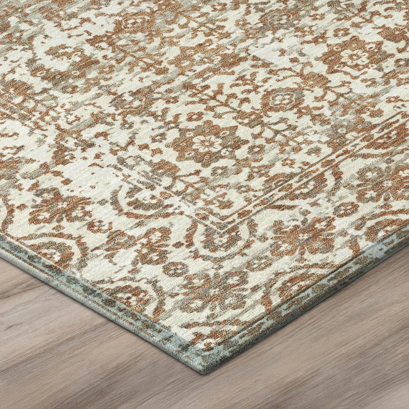 10' X 14' Cream And Ivory Abstract Washable Indoor Outdoor Area Rug Homeroots Outdoor
