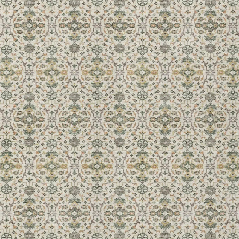10' X 14' Cream And Ivory Oriental Washable Indoor Outdoor Area Rug Homeroots Outdoor