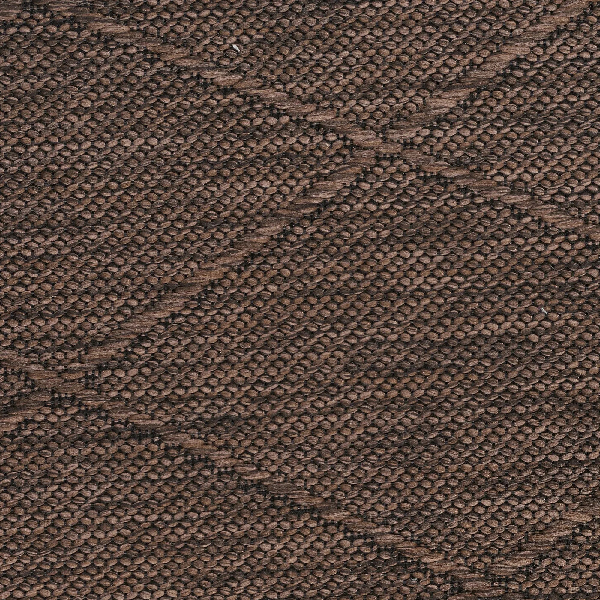 10' X 14' Dark Brown And Brown Geometric Indoor Outdoor Area Rug Homeroots Outdoor