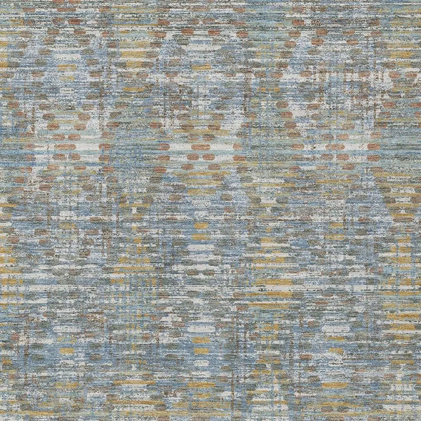 10' X 14' Denim Blue And Blue Floral Medallion Washable Indoor Outdoor Area Rug Homeroots Outdoor