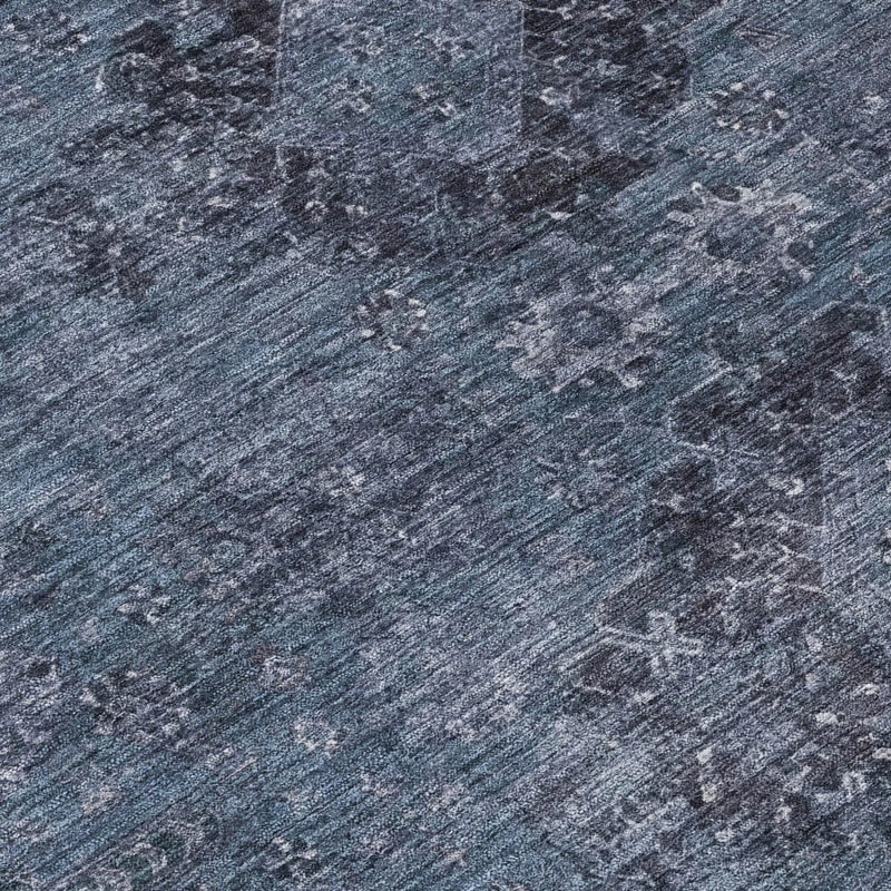 10' X 14' Denim Blue And Blue Oriental Washable Indoor Outdoor Area Rug Homeroots Outdoor