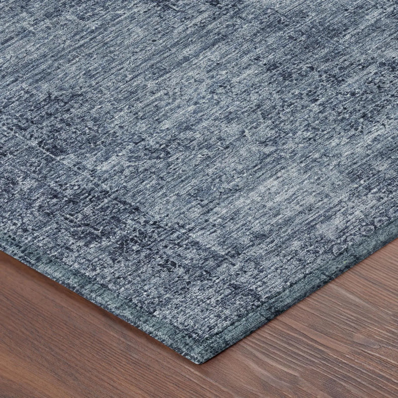 10' X 14' Denim Blue And Blue Oriental Washable Indoor Outdoor Area Rug Homeroots Outdoor