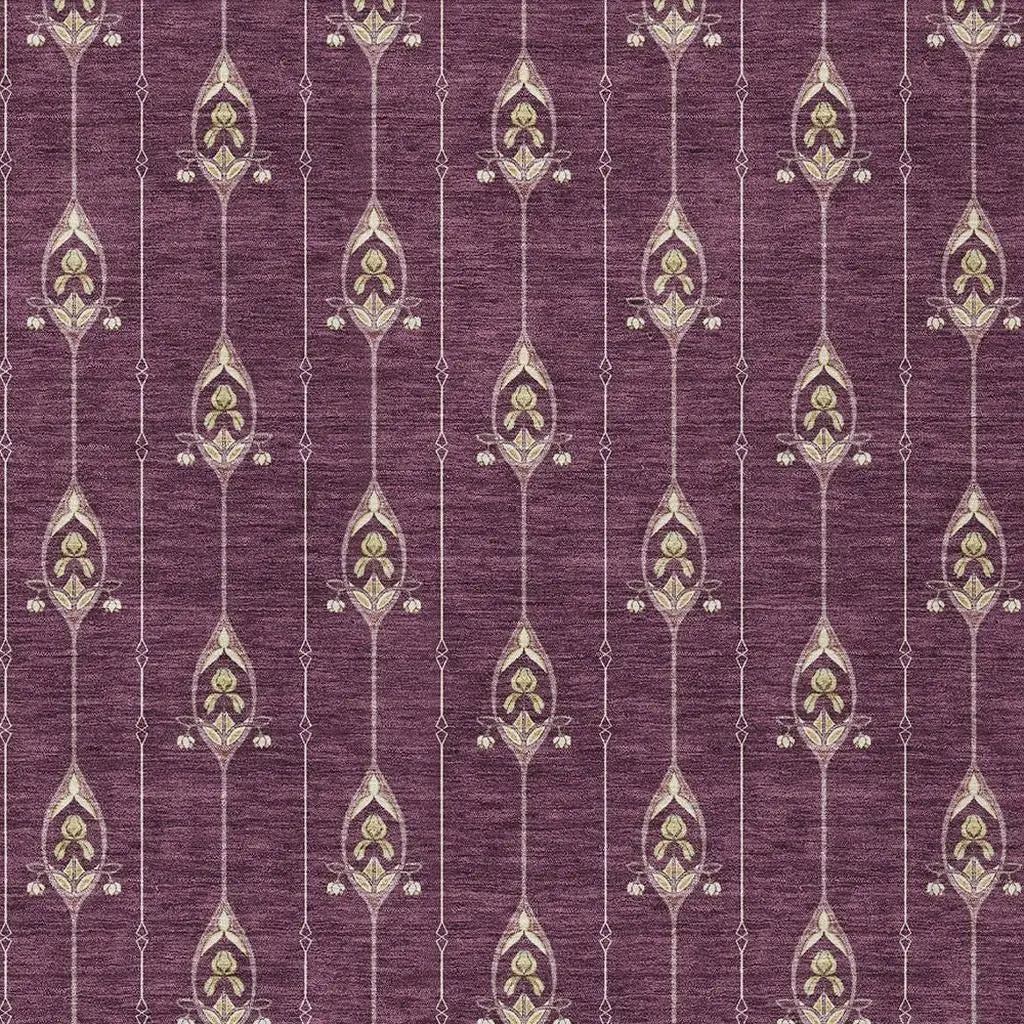 10' X 14' Eggplant And Graphite Geometric Washable Indoor Outdoor Area Rug Homeroots Outdoor