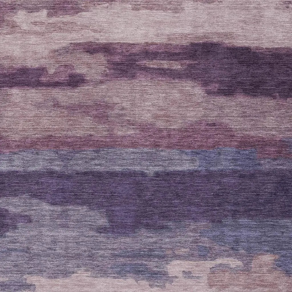 10' X 14' Eggplant And Purple Abstract Washable Indoor Outdoor Area Rug Homeroots Outdoor